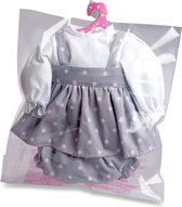 Berjuan Poppenkleding Baby Sweet Stippen 45 Cm Grijs 3-delig