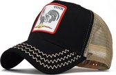 Trucker Pet met COCK print -CAP- [Zwart/Rood/Beige ] - Unisex - One size