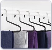 Eleganca luxe pantalonhangers 20 stuks - broekhangers - Luxe kledinghanger - klerenhanger - ruimtebesparend - zwart - stevig kunststof - 35.5x13.2cm