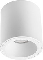 Opbouwspot Set - Prima Cliron Pro - GU10 Fitting - Opbouw Rond - Mat Wit - Verdiept - Ø90mm - Philips - CorePro 840 36D - 5W - Natuurlijk Wit 4000K - Dimbaar