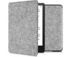 kwmobile hoes geschikt voor Amazon Kindle Paperwhite 11. Generation 2021 - e-reader beschermhoes van vilt - lichtgrijs