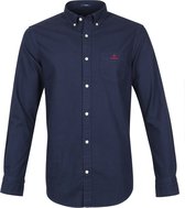 Gant - Casual Overhemd Oxford Donkerblauw - 3XL - Heren - Regular-fit