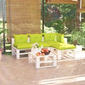 Decoways - 5-delige Loungeset met kussens pallet grenenhout