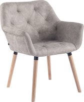 Bezoekers - Vergaderstoel Albertslund Vintage Kunstleer NB, Grijs
