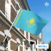 Vlag Kazachstan 100x150cm - Spunpoly
