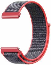 Strap-it Smartwatch bandje 18mm - zacht nylon bandje geschikt voor Garmin Vivoactive 4s - 40mm / Vivomove 3s - 39mm / Venu 2s - 40mm - bright powder