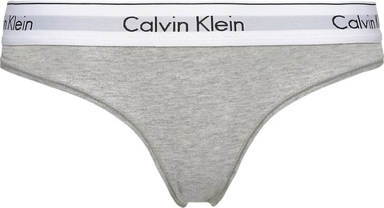 Calvin Klein - Femme - Slip de bikini en coton moderne - Gris - XL