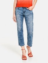 TAIFUN Dames 7/8-jeans Straight TS met used effect Blue Denim-36