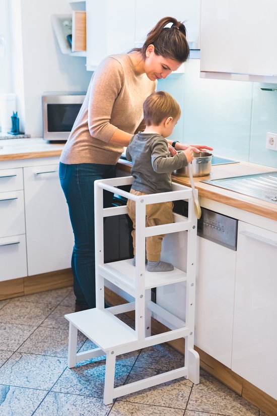 Kinder leertoren - Learning Tower - Wit - Made in EU