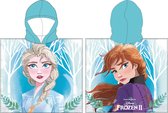 Frozen badponcho - 110 x 55 cm. - Anna en Elsa poncho - blauw