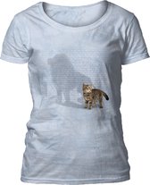 Ladies T-shirt Shadow of Power Cat Blue L