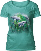 Ladies T-shirt Dolphin Kelp Bed XXL