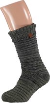 Huissokken heren met anti slip | Groen | One size | Fluffy sokken | Slofsokken | Huissokken anti slip | Huisokken | Warme sokken heren | Fleece sokken | Dikke sokken | Bedsokken |