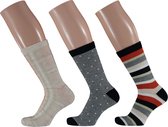 Fashion dames sokken stripes assorti kleuren 35/42