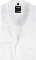 OLYMP Luxor modern fit overhemd - wit - Strijkvrij - Boordmaat: 40