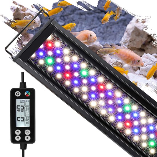 Grondig Wieg pen Aquarium LED Lamp - 75 cm Lang - Helderheid Instelbaar - Verlichting -  Licht - RGB 8... | bol.com