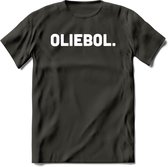 Oliebol - Snack T-Shirt | Grappig Verjaardag Kleding Cadeau | Eten En Snoep Shirt | Dames - Heren - Unisex Tshirt | - Donker Grijs - XL