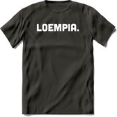 Loempia - Snack T-Shirt | Grappig Verjaardag Kleding Cadeau | Eten En Snoep Shirt | Dames - Heren - Unisex Tshirt | - Donker Grijs - S