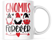 Valentijn Mok met tekst: Gnomies forever | Valentijn cadeau | Valentijn decoratie | Grappige Cadeaus | Koffiemok | Koffiebeker | Theemok | Theebeker