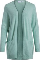 Vila VIRIL OPEN LS CARDIGAN - Grayed Jade Light Green