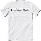 Snoezepoes - Valentijn T-Shirt | Grappig Valentijnsdag Cadeautje voor Hem en Haar | Dames - Heren - Unisex | Kleding Cadeau | - Wit - L