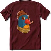Opa papegaai T-Shirt Grappig | Dieren vogel Kleding Kado Heren / Dames | Animal Skateboard Cadeau shirt - Burgundy - M