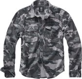 Brandit Vintage Shirt Longsleeve Grey Camo Overhemd Heren