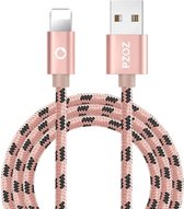 Kabel Lightning to USB - 2M - Oplaadkabel - Snel opladen 2.4A - Geschikt voor Iphone - Roze Goud