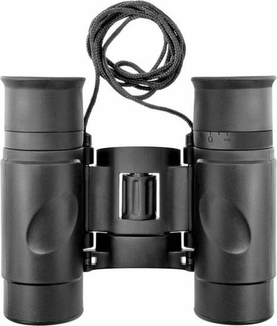 Zwarte Bresser Hunter 8x21 verrekijker met nekkoord.