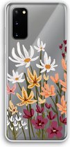CaseCompany® - Galaxy S20 hoesje - Painted wildflowers - Soft Case / Cover - Bescherming aan alle Kanten - Zijkanten Transparant - Bescherming Over de Schermrand - Back Cover
