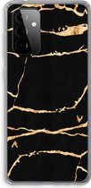 CaseCompany® - Galaxy A72 hoesje - Gouden marmer - Soft Case / Cover - Bescherming aan alle Kanten - Zijkanten Transparant - Bescherming Over de Schermrand - Back Cover