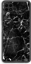 CaseCompany® - Galaxy A22 4G hoesje - Zwart Marmer 2 - Soft Case / Cover - Bescherming aan alle Kanten - Zijkanten Transparant - Bescherming Over de Schermrand - Back Cover