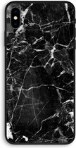 Case Company® - iPhone XS Max hoesje - Zwart Marmer 2 - 100% Biologisch Afbreekbaar - Duurzaam - Biodegradable Soft Case - Milieuvriendelijke Print op Achterkant - Zwarte Zijkanten - Bescherm