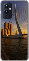 Geschikt voor OnePlus 9 hoesje - Rotterdam - Zonsondergang - Erasmus - Siliconen Telefoonhoesje