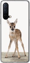 Geschikt voor OnePlus Nord CE 5G hoesje - Hert - Baby hert - Dieren - Meisjes - Jongens - Kinderen - Siliconen Telefoonhoesje
