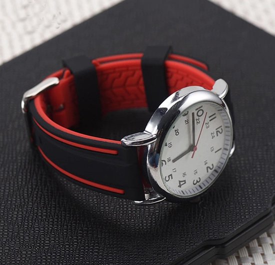 Siliconen Horlogeband - Siliconen horlogeband 20MM - Rood - Merkloos