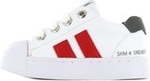 Sneakers | Jongens | white red | Leer | Shoesme | Maat 29