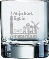 Gegraveerde Whiskeyglas 20cl Amsterdam