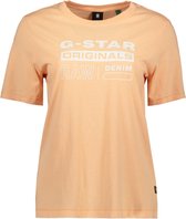 G-Star RAW T-shirt Originals Labels R T Wmn Peach Nougat Dames Maat - S