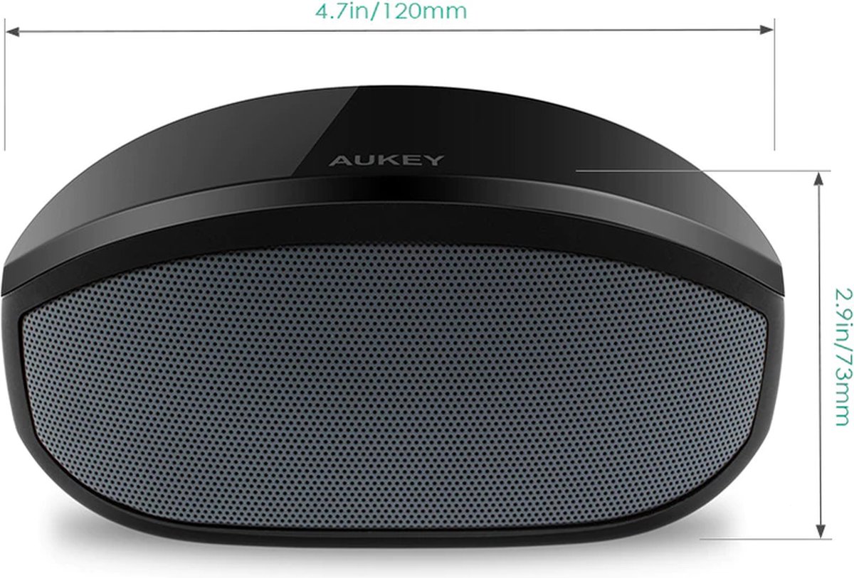 Aukey BT013 Bluetooth-luidspreker - Draagbare Bluetooth Speaker - draadloze verbinding tot 10 m - tot 8 uur gebruikt.