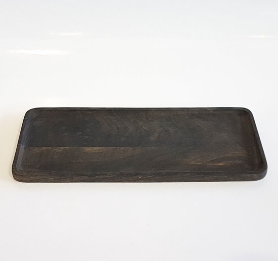 Pomax - Dienblad - Bruin / beige / zwart - 38 x 16 x 1,6 cm hoog.