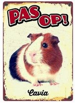 Plenty gifts waakbord blik cavia 15x21 cm