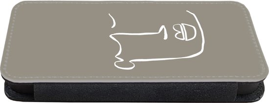 iPhone 11 Wallet Case bookcase phone case - Lips - Abstrait - Line au trait - Avec compartiments - Étui portefeuille avec fermeture magnétique