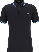 Fred Perry M3600 polo twin tipped shirt - heren polo - Black / Turquoise / Turquoise -  Maat: L