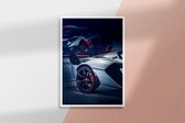 Poster Lambo SC18  - 13x18cm - Premium Museumkwaliteit - Uit Eigen Studio HYPED.®