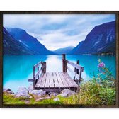 Eagle® Diamond Painting Volwassenen - Meer in Bergen - 50x40cm - Vierkante Steentjes