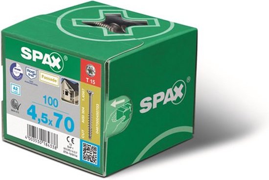 Vis Spax Chipboard Galvanisé PK 4.0 x 70 mm - 100 pcs