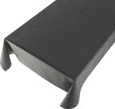 Gecoat tafellinnen Jacquard Antraciet -  140 x 550 cm - Zwart tafellaken - Tafelkleed plastic - Voor buiten en binnen - Verschillende maten - Geleverd in een koker