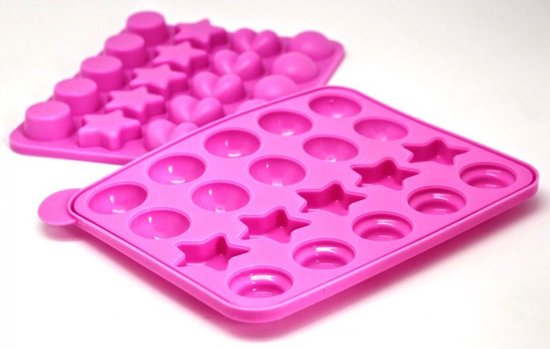 Siliconen lollyvormen, 12 vormen met 50 lollipop sticks, lollipop vorm siliconen ronde cake-pop siliconen vorm voor lollipop, harde snoepjes