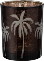 Windlicht | glas | bruin | 10x10x (h)12.5 cm